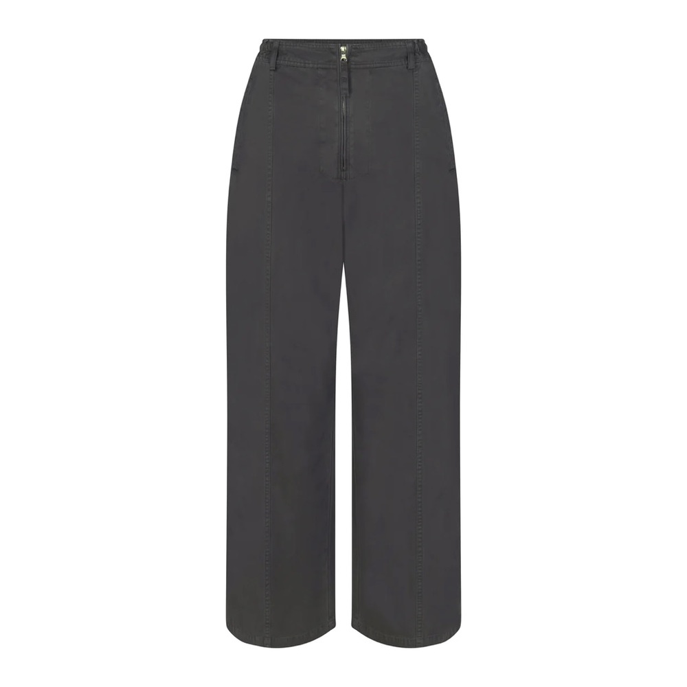 SKIMS Straight Leg Wide Pants in Charcoal Gray